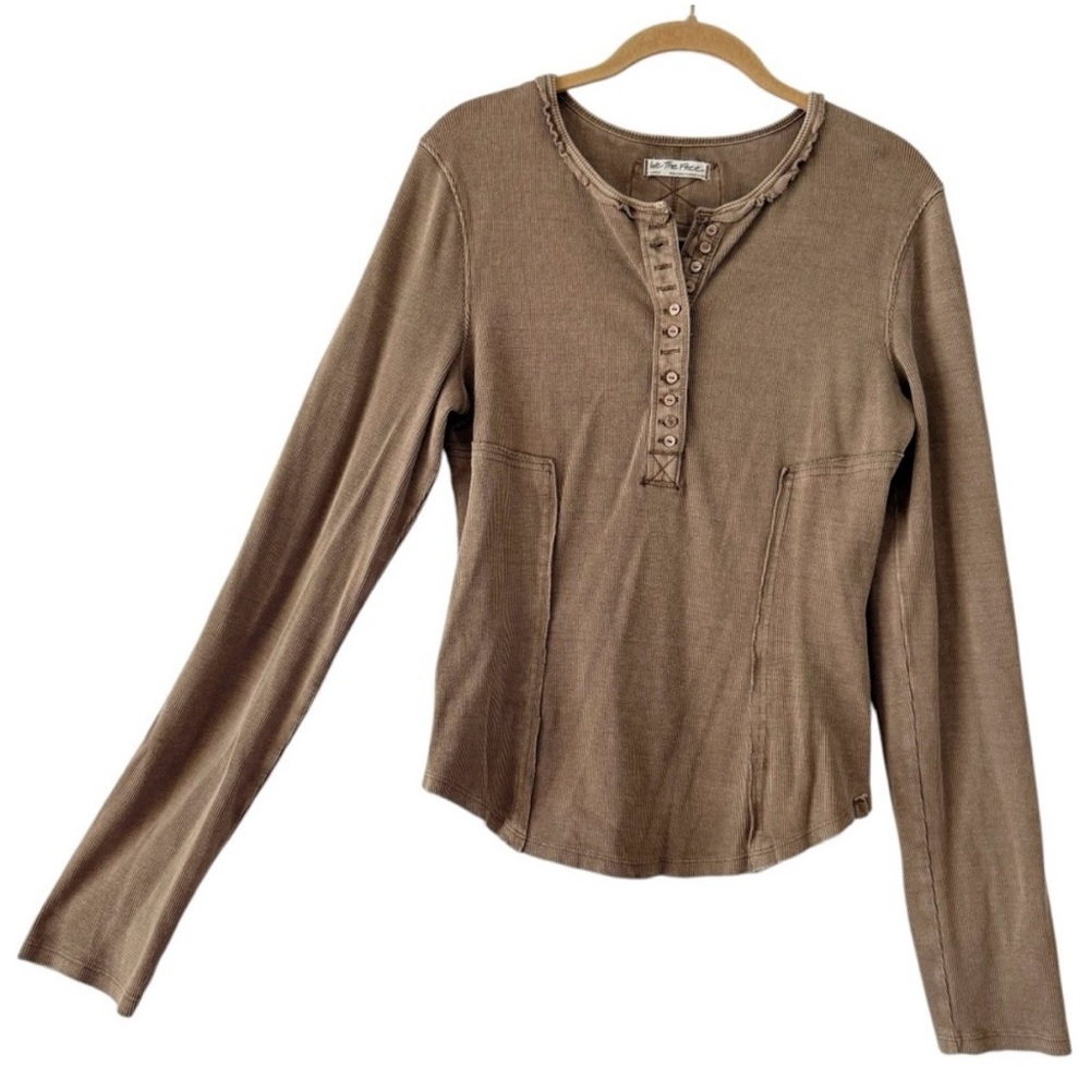 Women's Tan Long Sleeve Top